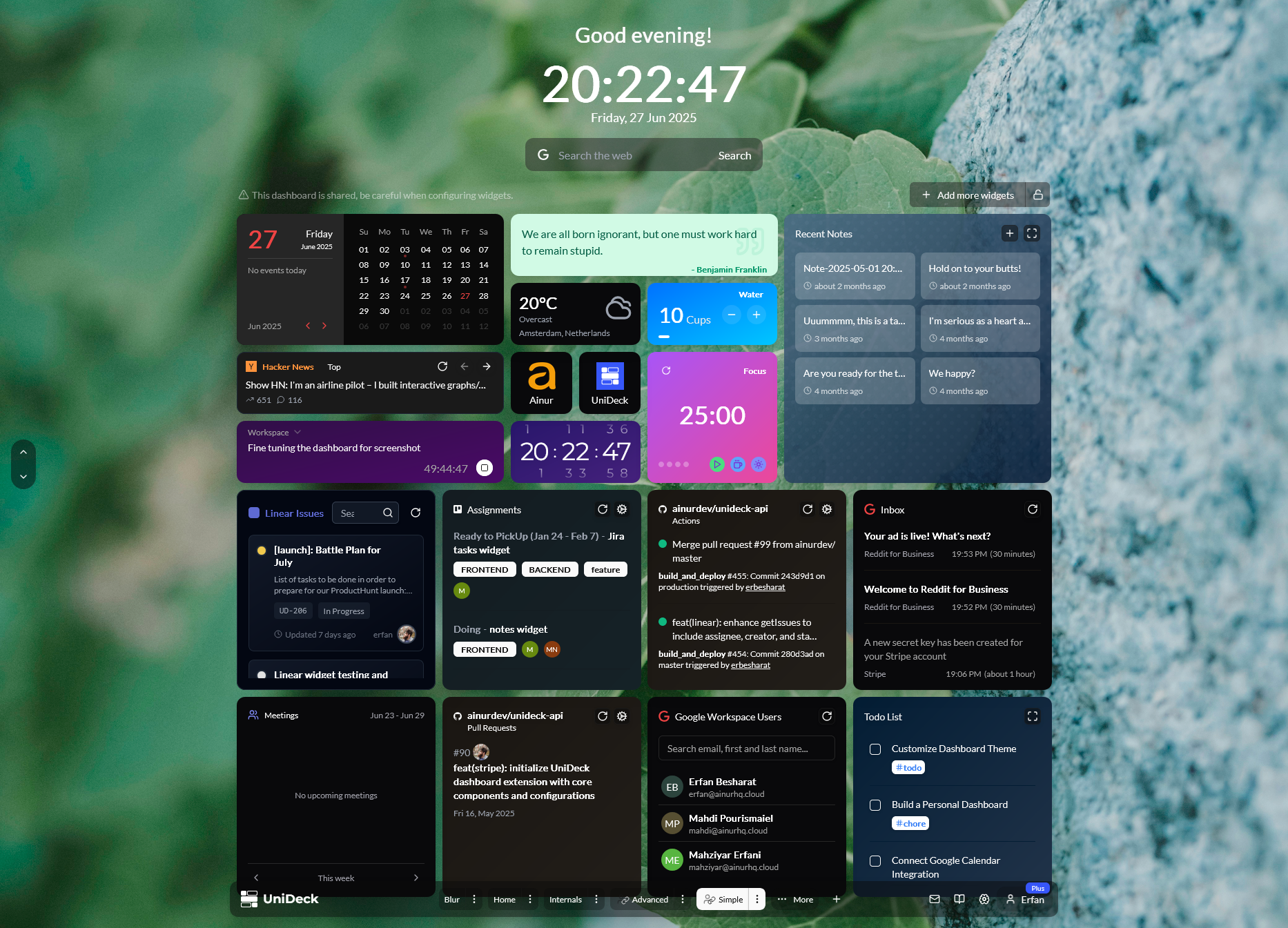 Simple Dashboard